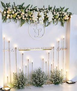 Candélabre en métal doré à 10 têtes, porte-bougie, décoration de scène de mariage, centre de <span class=keywords><strong>table</strong></span>, candélabre LED, lumière de mariage, décoration de fête - Product Image 4