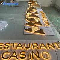 Letras Metálicas Personalizadas con Luces LED, Letrero Comercial con Logotipo, Letras 3D LED para Exteriores, Letreros para Edificios y Oficinas, Letrero Metálico Iluminado Publicitario