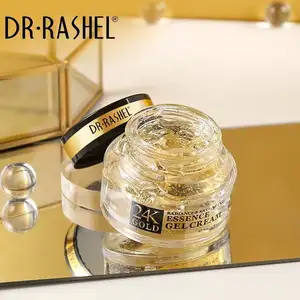 Creme hidratante facial anti-envelhecimento brilhante e antirrugas com brilho ouro 24K DR RASHEL
