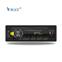 Radio para Auto BQCC Universal, Precio de Fábrica, Sintonizador FM 1DIN, Pantalla LED, Estéreo, Puerto AUX USB, BT, RCA, Reproductor de Música MP3 para Auto