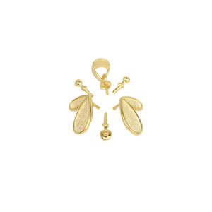 S925 Silver Pendant with Baroque Pearl DIY Female Accessories Bee Shaped Bead Hornet Empty Tray <b>Jewelry</b> <b>Findings</b> <b>Components</b> 1786 - Product Image 5