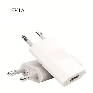 מוסמך 5V1A אירו 4 דור יציאה אחת USB נייד טלפון טעינת ראש עבור אפל אנדרואיד טלפון מטען