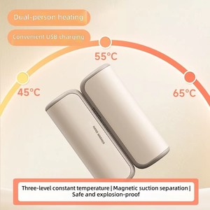 USB Rechargeable 2-in-1 Portable Electric Hand Warmer Separate Magnetic Heating Hand Warmer Winter Personal Warm Appliance Gift - Product Image 3