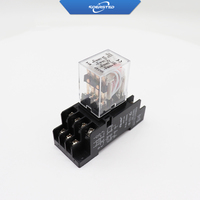 HH54P (MY4) Nouveau relais intermédiaire de puissance pour circuit imprimé, usage général, 14 broches, 3A, 240VAC/24VDC, bobine, contacts argentés, 4NO4NC
