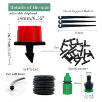 Système d'irrigation goutte à goutte DIY pour serre 10M-30M, kits d'arrosage automatique pour jardin avec tuyau et goutteurs réglables