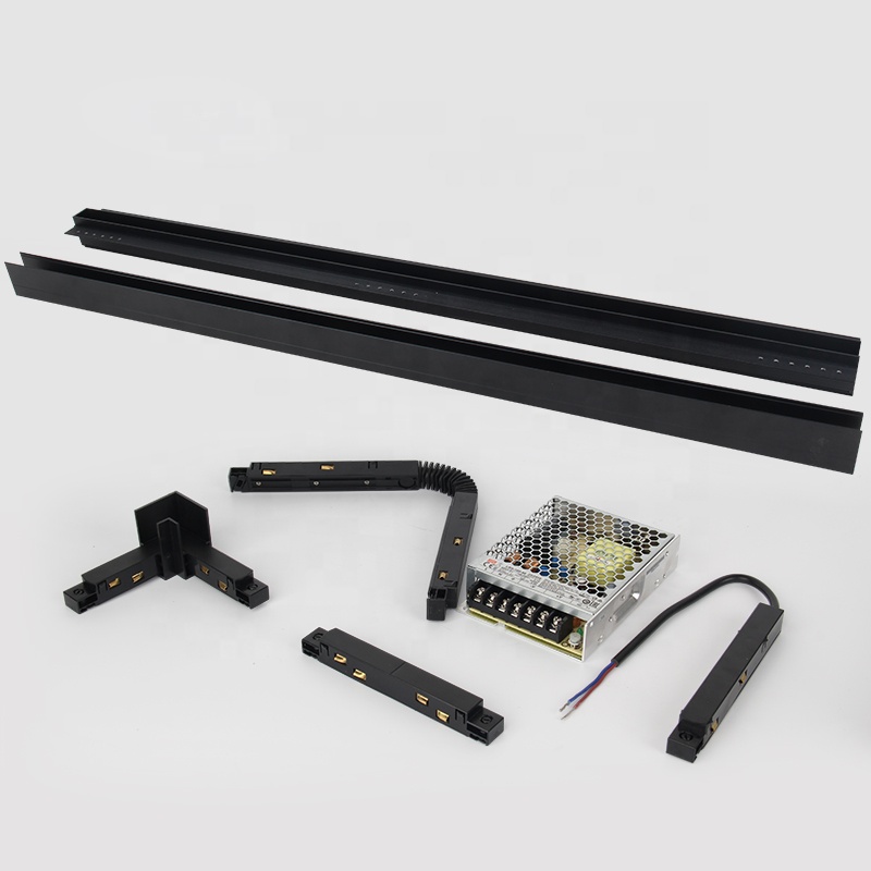 Светодиодный Трековый светильник аксессуары 1 м 1,5 м 2 м прямой разъем Трековый светильник направляющая 48 В Магнитный Трековый светильник
