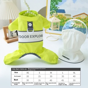 Poncho Impermeabile Ecologico in Poliestere Tutto Incluso per Cani, Cappotto Antipioggia per Animali Domestici di Piccola Taglia, Classico Moderno, Tinta Unita, per Passeggiate Invernali all'Aperto - Product Image 5