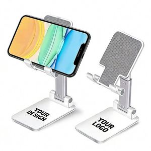 Wholesale Custom Business Logo Portable Adjustable <b>Stand</b> Promotional Gift Foldable Desktop Mobile Phone Holder for Iphone - Product Image 1