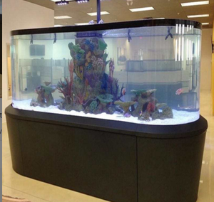 수족관 및 액세서리를위한 캐비닛 대형 사무실 및 거실 화면 하단 필터가있는 흰색 유리 어항 - Product Image 5