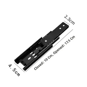 Ultrakurze Kaltgewalzte Stahl-Gleitschiene <span class=keywords><strong>Mini</strong></span> 45mm Breite Dreiteilige Kleine Schubladenführung Schrank-Hardware-Zubehör - Product Image 2