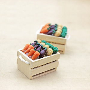 ของเล่นจิ๋วสำหรับบ้านตุ๊กตา ชุดอาหารจำลอง อุปกรณ์ตกแต่งบ้านตุ๊กตา ของตกแต่งแสนสนุก ตะกร้าผักจิ๋ว <span class=keywords><strong>D507</strong></span> - Product Image 5