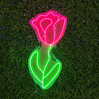 Lumière néon en forme de rose, enseigne néon LED, livraison directe, fournisseur OEM de néons, livraison gratuite