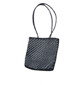 Leather Woven U Shape Women's <b>Laptop</b> Shoulder <b>Handbag</b> Lightweight Large Capacity Open Top Casual for Daily Travel & Beach Use - Product Image 1