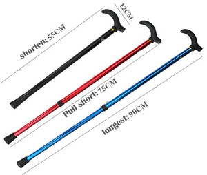 Canne <span class=keywords><strong>télescopique</strong></span> en alliage d'aluminium pour homme âgé, <span class=keywords><strong>bâton</strong></span> <span class=keywords><strong>de</strong></span> randonnée, <span class=keywords><strong>pas</strong></span> <span class=keywords><strong>cher</strong></span> - Product Image 2