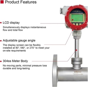 Medidor De Fluxo De Massa Térmica para A Medição De Microflow O Nitrogênio 4-20Ma/RS485 Do Oxigênio Do Gás Natural Do Ar Comprimido Saída Dn32 1 - Product Image 5