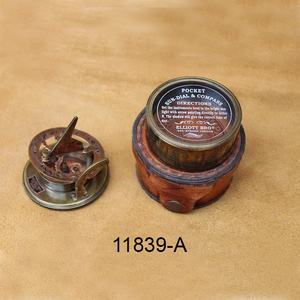 Brújula de latón Vintage con Funda de cuero, brújula náutica personalizada, proveedores de la India - Product Image 2