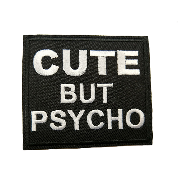 Дешевая Плетеная нашивка, аппликация с надписью, двусторонняя вышивка логотипом с блестками