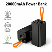 Nouvelle batterie externe portable en alliage d'aluminium 100W à charge ultra-rapide, grande capacité 20 000 mAh, chargeur de téléphone portable avec logo personnalisé