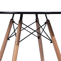 Ventes directes d'usine Table basse sur pied en bois Salle à manger 2 4 personnes Table ronde moderne du milieu du siècle pour cuisine Salon