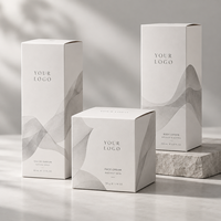 Boîte d'emballage de parfum personnalisée de luxe, boîte en carton blanc, emballage cosmétique pliable, fournisseur OEM ODM