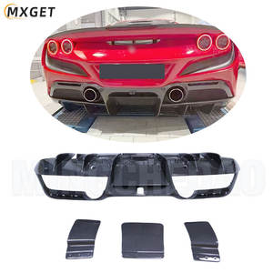 Fibra de carbono seca de alta calidad para Ferrari <span class=keywords><strong>F8</strong></span> 2019-2021 <span class=keywords><strong>Novitec</strong></span> fibra de carbono labio trasero parachoques trasero estilo N difusor - Product Image 2