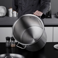 Marmite de cuisson multifonction en acier inoxydable grande capacité pour soupes et bouillons, idéale pour les cuisines d'hôtel