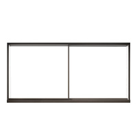 Vista extrema 140 vidrio templado balcón ventana corredera aleación de aluminio puerta ventana a prueba de viento Sistema de puente roto Puerta de ventana