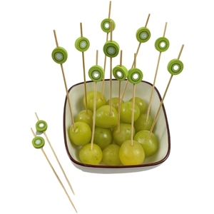 <span class=keywords><strong>Kiwi</strong></span> Vert Design Bambou Apéritif Brochette Bâton De Fruits <span class=keywords><strong>Sandwich</strong></span> Dessert Pick 100pcs Pack - Product Image 2