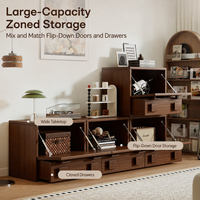 Meuble TV moderne Carmen, meuble de rangement sur pied pour salon, commode de chevet