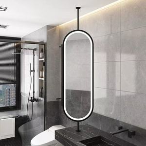 <span class=keywords><strong>Miroir</strong></span> de maquillage intelligent à LED Miroirs d'éclairage suspendus au plafond en acier inoxydable pour salle de bain - Product Image 6