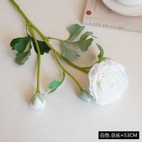 Fleurs artificielles de renoncules, nouvelle tendance, pour mariage et décoration intérieure, fleurs de renoncules au toucher réel, 3 têtes, camélias au toucher réel