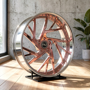 Rines Cóncavos Cromados FHJ de 2/3 Piezas de 18, 20, <span class=keywords><strong>22</strong></span> y 24 Pulgadas, Rines de Aleación Forjada, Rines Personalizados 5x112 5x120 5x114.3, Rines Forgiato para Benz - Product Image 1