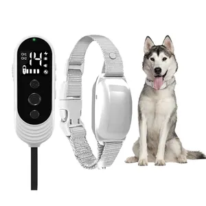 Collier de dressage de chien Son d'avertissement Vibration et choc électrique Buzzer lumineux Entraîneur de chien Équipement de dressage de chien télécommandé