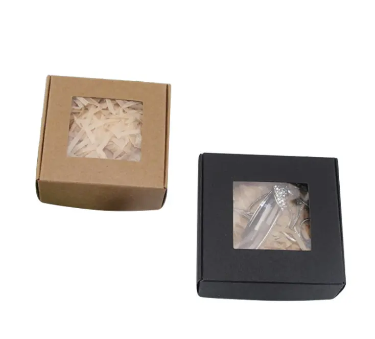 Soap paper box, packaging , hollow window, film Kraft paper box, customized