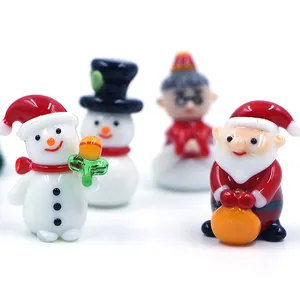 कारखाने थोक मुनो सजावट हस्तनिर्मित मिश्रित क्रिसमस ग्लास लाक्षणिक सेट शिल्प - Product Image 2