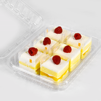 Emballages en PET recyclables pour desserts, boîtes à emporter pour boulangerie, emballages en plastique transparents, boîtes à clapet pour pain, desserts, gâteaux