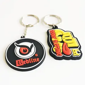 No Minimum Custom Logo 3D PVC Embossed Keychain Rubber Keychain Soft PVC Rubber Keyring