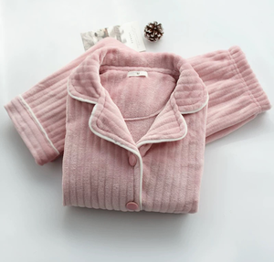 <strong>Super</strong> <strong>Soft</strong> Custom Women's <strong>Pyjamas</strong> with Embroidered Logo Elastic Waist Closure Warm <strong>Fleece</strong> Flannel Fabric for Spring Season - Product Image 3