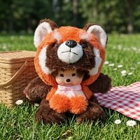 Juguetes de Peluche Súper Suaves de Transformación Animal, Muñeco Mengqiqi Monchichii de 20CM, Relleno de Algodón PP, Regalo Corporativo para Cumpleaños