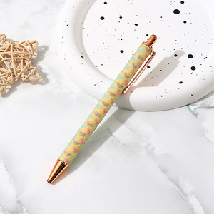 Sparkly Heart <b>Glitter</b> Pattern Press Metal Ballpoint Pen Wholesale Gift Pen For Wedding Business Promotion - Product Image 6