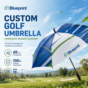 Paraguas de Golf de Fibra de Vidrio Personalizado con Impresión Digital de Serigrafí<span class=keywords><strong>a</strong></span>, <span class=keywords><strong>a</strong></span> Prueba de Viento, de 60 mph, con Cualquier Estilo, Color y Logotipo, al por Mayor - Product Image 1