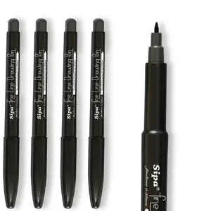 Sipa Durable Fineliner 0.38mm Non-toxic Waterproof Fine Line Drawing Pen Paper Silver Permanent Water Colour Pen Marker Pen 36