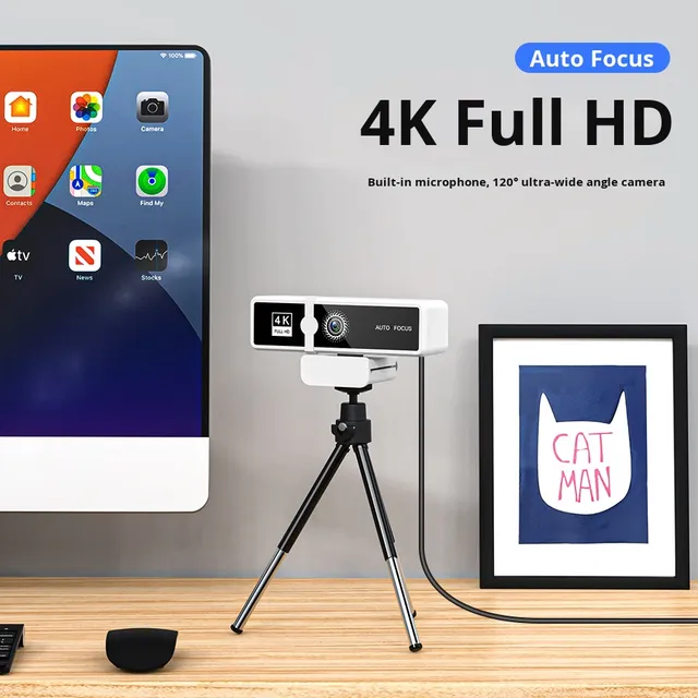 Hot 4K High-Definition USB External Notebook Camera CMOS Image Sensor with Webcam for Home Desktop Online Classes Live Broadcast