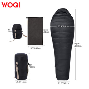 Sac de couchage Woqi Mummy 800g 3 saisons pour adulte, respirant, en polyester, équipement de camping et de randonnée en plein air - Product Image 1