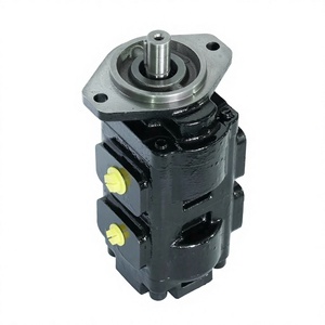 Pompe à engrenages hydraulique double tandem en fonte noire haute pression pour excavatrice, chargeuse, construction HUAMAO - Product Image 1