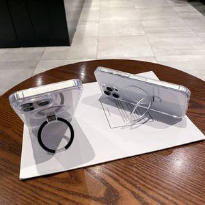 Custodia Trasparente per <span class=keywords><strong>iPhone</strong></span> 17 16 15 14 11 <span class=keywords><strong>12</strong></span> 13 <span class=keywords><strong>Pro</strong></span> <span class=keywords><strong>Max</strong></span> SE, <span class=keywords><strong>Cover</strong></span> Posteriore con Cavalletto Magnetico per Samsung S25 Edge - Product Image 5