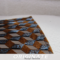 Housse de coussin de luxe géométrique en velours, écologique, chauffante et massante, marron caramel et bleu, pour canapé et décoration de salon, carrée