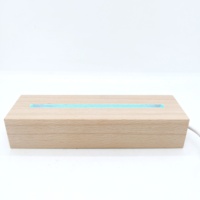 Lampe de nuit personnalisable DIY moderne et minimaliste réutilisable, tableau d'affichage effaçable, panneaux muraux en bois de hêtre et caoutchouc LED, artisanat artistique, amour