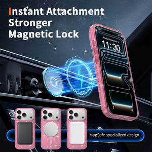 Étui de téléphone portable pour 17 Pro, en TPU et acrylique, design professionnel, paillettes, haute transparence, grande fenêtre, protection 360°, antichoc - Product Image 4