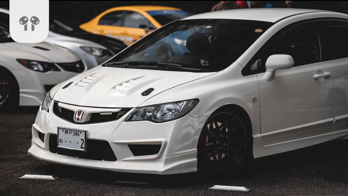 ホンダ シビック FD2 (2006-2011) カーボンファイバー グリルパーツ
